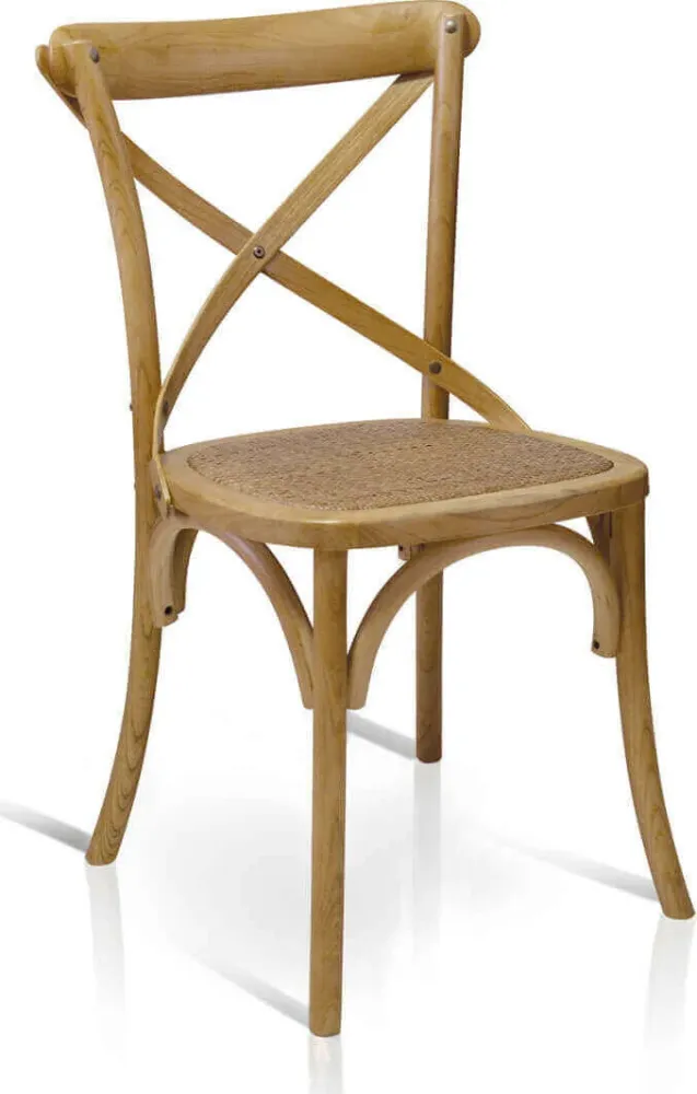 ABBY - sedia moderna legno con seduta paglia Marrone Milani Home