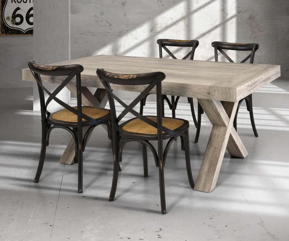 ABBY - sedia moderna legno con seduta paglia Nero Milani Home
