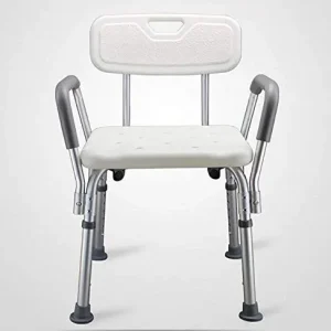 ABWYB Sedia da Doccia Antiscivolo Sgabelli da Bagno, Sgabello Schienale Bracciolo Bagno da Uomo Anziano Sgabello da Bagno...
