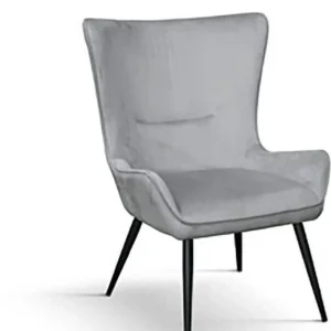 ADALENE - poltrona moderna velluto cm 74 x 67 x 99 h Grigio Milani Home