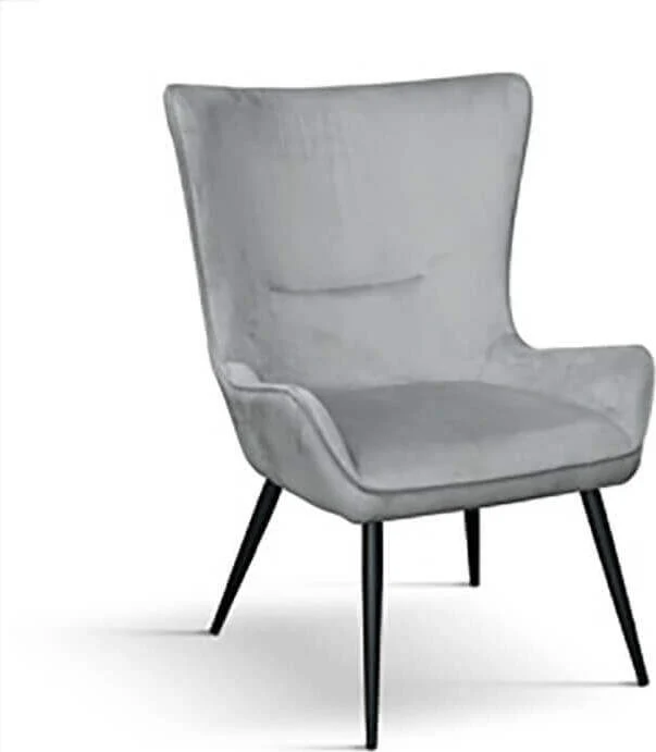 ADALENE - poltrona moderna velluto cm 74 x 67 x 99 h Grigio Milani Home