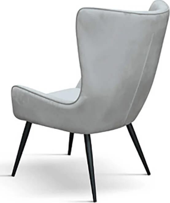 ADALENE - poltrona moderna velluto cm 74 x 67 x 99 h Grigio Milani Home