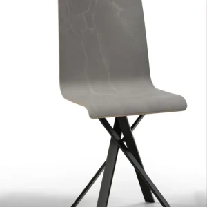 Adley - Set da 2 Sedia design legno gambe metallo incrociate cm 43x40x89h - vari colori