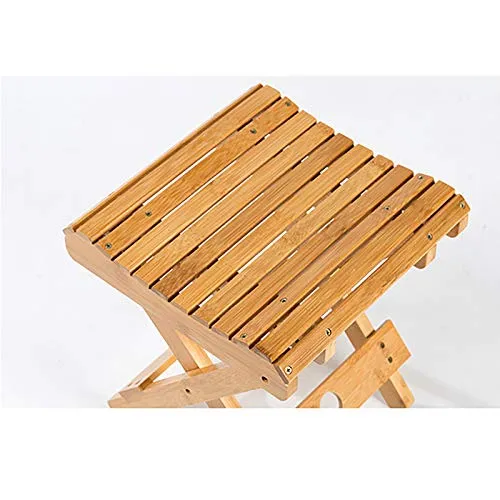 æ— Sgabello pieghevole bambù,Sgabello pieghevole legno per doccia legno poggiapiedi per bagno soggiorno camera da letto,9,...