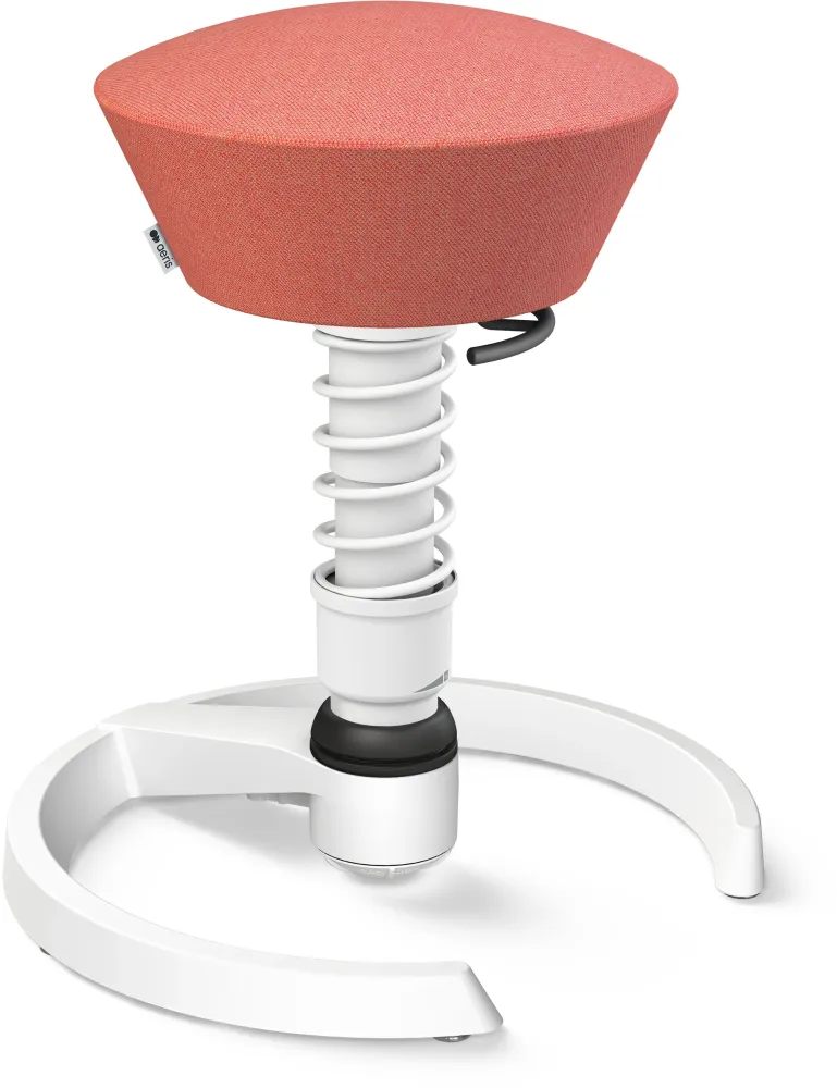 Aeris Sgabello da lavoro Swopper – Rosa/Bianco, seduta attiva 3D, 45–59 cm