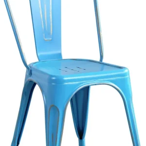 AGATHA - sedia metallo blu antico Blu Milani Home