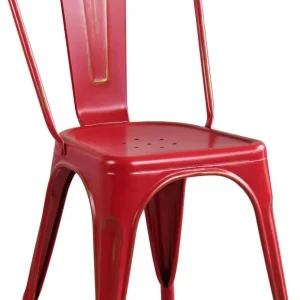 AGATHA - sedia metallo rosso antico Giallo Milani Home