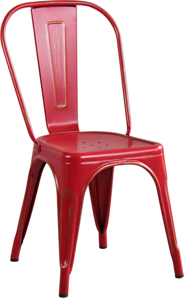 AGATHA - set di 2 sedie metallo rosso antico Giallo Milani Home