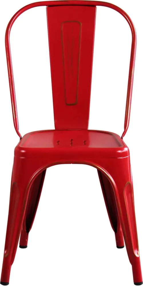 AGATHA - set di 2 sedie metallo rosso antico Giallo Milani Home