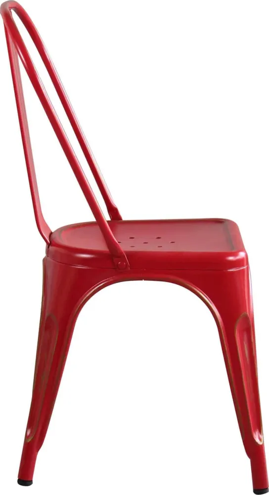 AGATHA - set di 2 sedie metallo rosso antico Giallo Milani Home