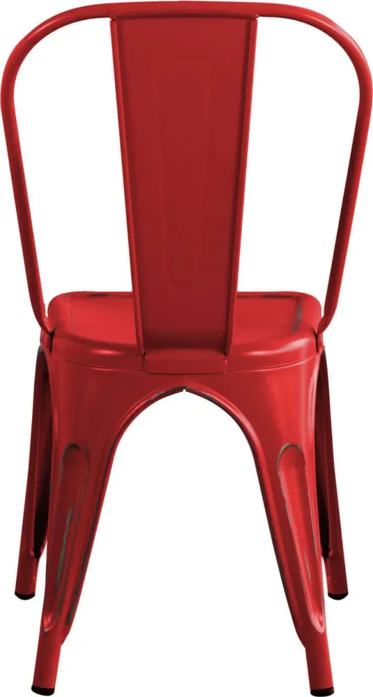 AGATHA - set di 2 sedie metallo rosso antico Giallo Milani Home