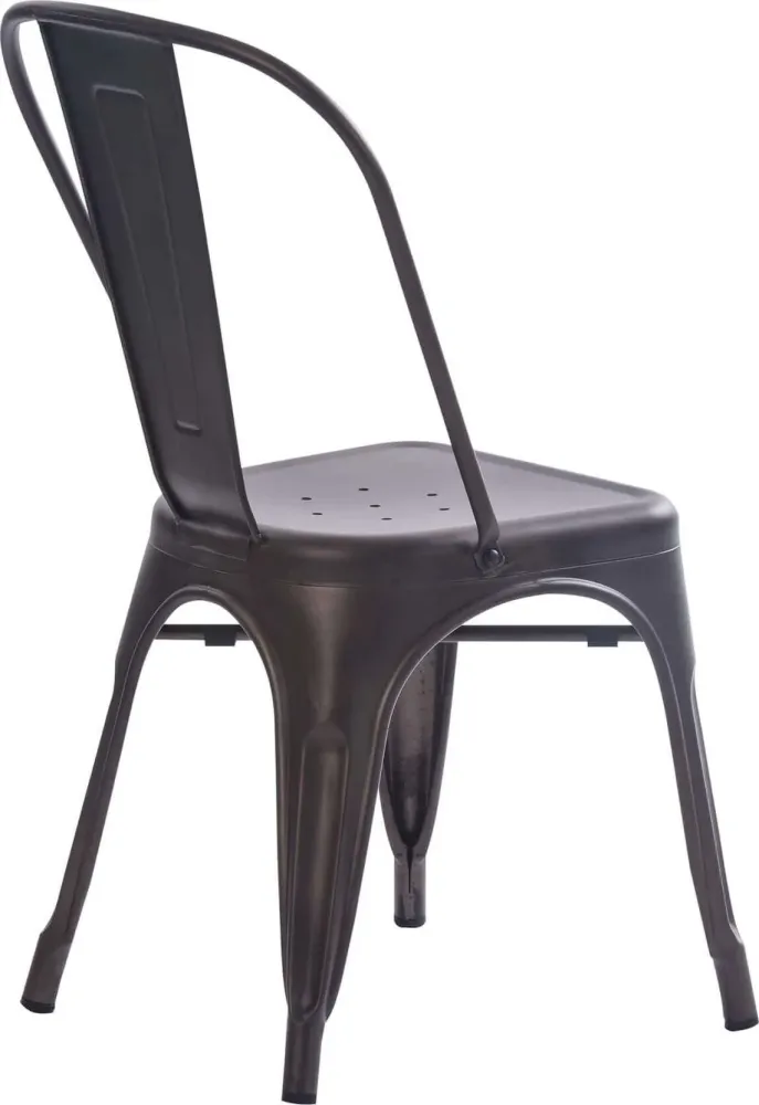 AGATHA - set di 2 sedie moderne metallo Nero Milani Home