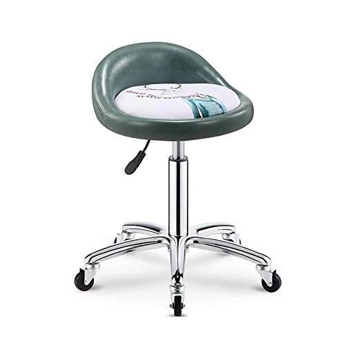 AGGF Sgabello da Bar Rolling Stool, Sgabello da Ufficio Girevole Regolabile con Ruote per casa, Spa, Salone, Bellezza, Neg...