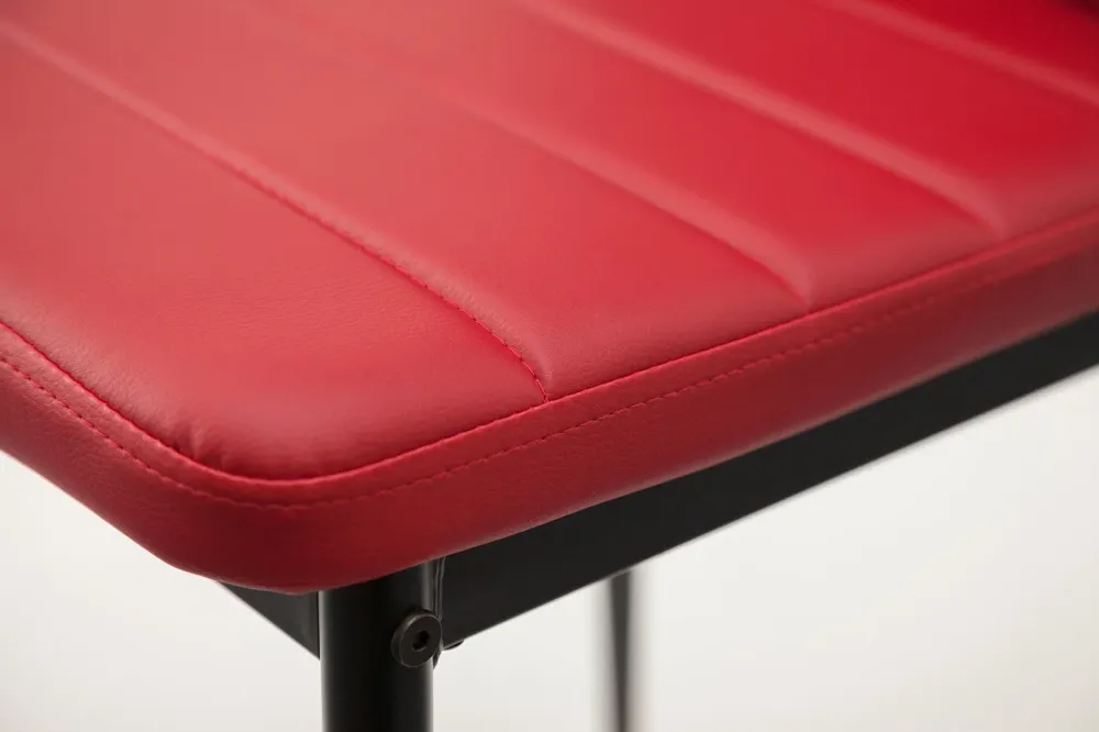 Albatros 2704 Milano Set di 4 sedie da Pranzo, Pelle Sintetica, Rosso