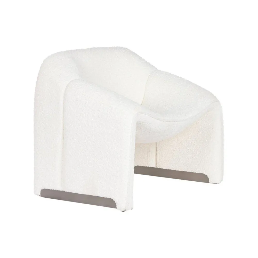 POLTRONA METALLO POLIESTERE 84X64X74 BIANCO LOOP MB212036 MINIMO 2 PEZZI alexandra Meti