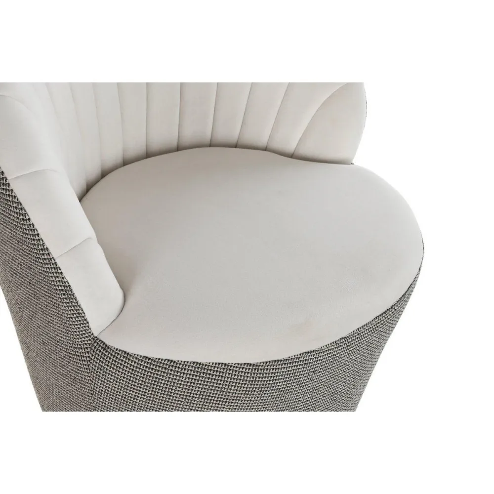 POLTRONA POLIESTERE 69X66X85 BIANCO Pied Poule MB198902 alexandra Meti