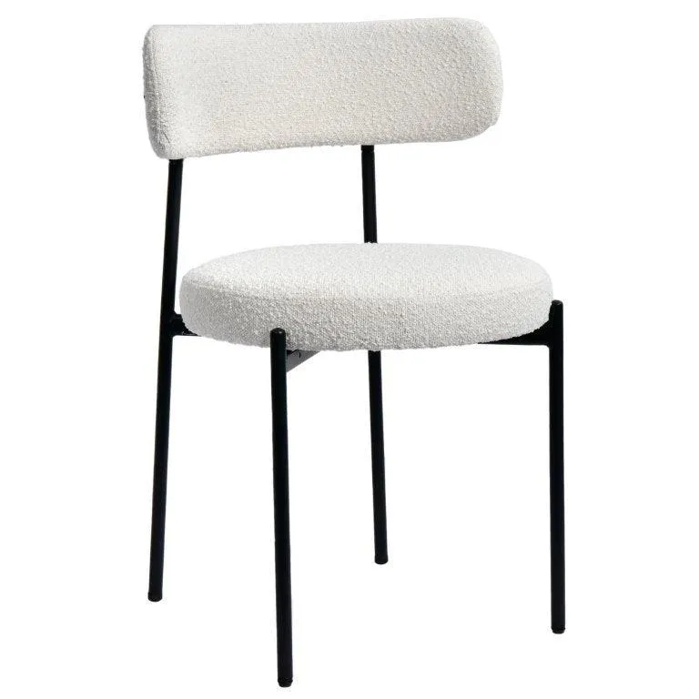 SEDIA METALLO POLIESTERE 51X52,5X76,5 BIANCO LOOP MB212044 MINIMO 4 PEZZI alexandra Meti