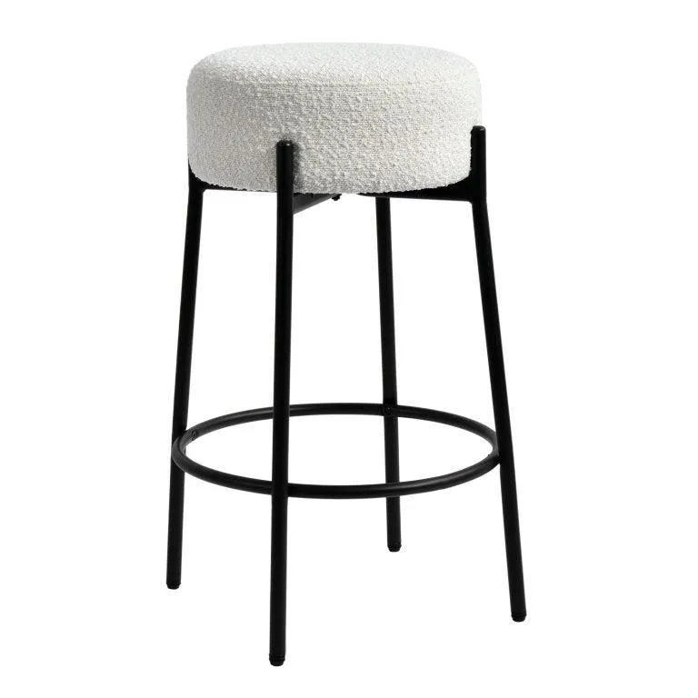 SGABELLO METALLO POLIESTERE 41X41X67 BIANCO LOOP MB212046 MINIMO 2 PZ alexandra Meti