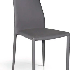 ALEXIA - sedia moderna ecopelle Grigio Milani Home