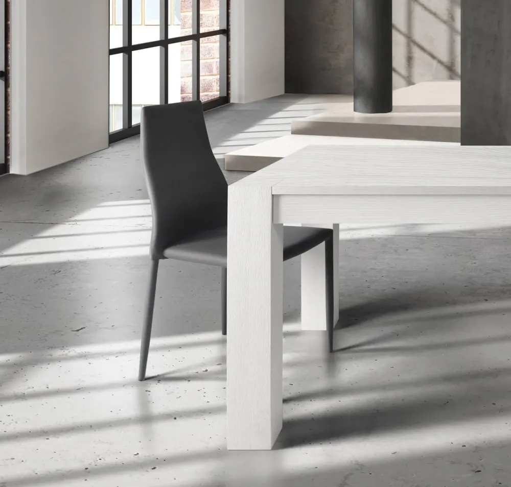 ALEXIA - sedia moderna ecopelle Grigio Milani Home