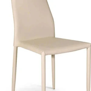 ALEXIA - sedia moderna ecopelle Tortora Milani Home