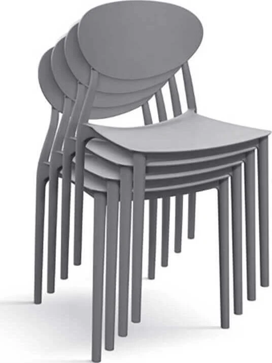 ALTAIR - sedia moderna polipropilene cm 50 x 53 x 81 h Grigio Milani Home