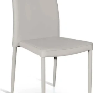 ALYSSIA - sedia moderna ecopelle con struttura metallo Grigio Milani Home