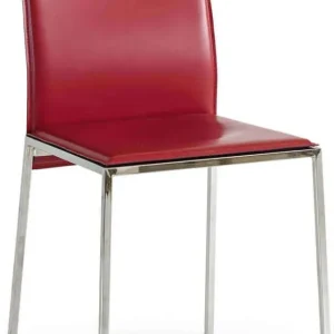 AMELIA - sedia moderna ecopelle Rosso Milani Home