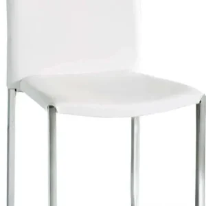 AMY - sedia moderna ecopelle Bianco Milani Home