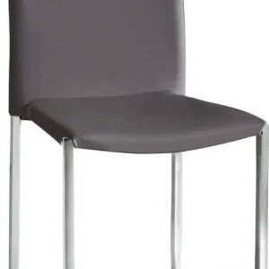 AMY - sedia moderna ecopelle Grigio Milani Home
