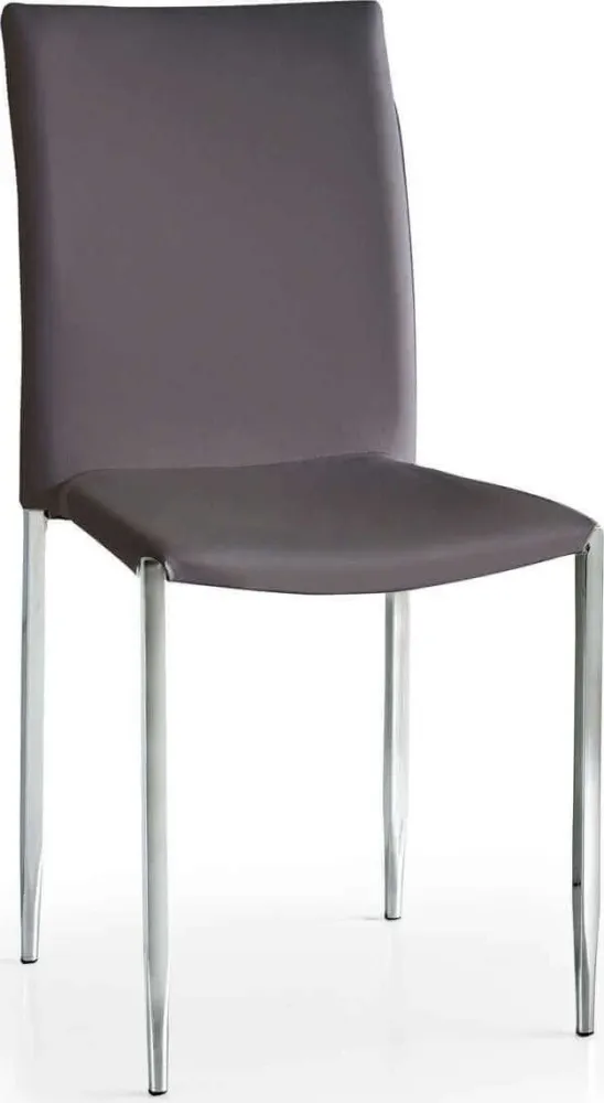 AMY - sedia moderna ecopelle Grigio Milani Home