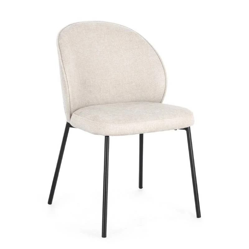 Andrea Bizzotto Sedia da intern Wendy Nero-Beige