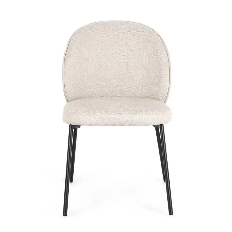 Andrea Bizzotto Sedia da intern Wendy Nero-Beige