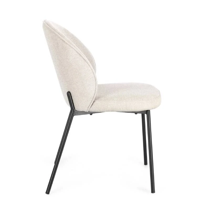Andrea Bizzotto Sedia da intern Wendy Nero-Beige