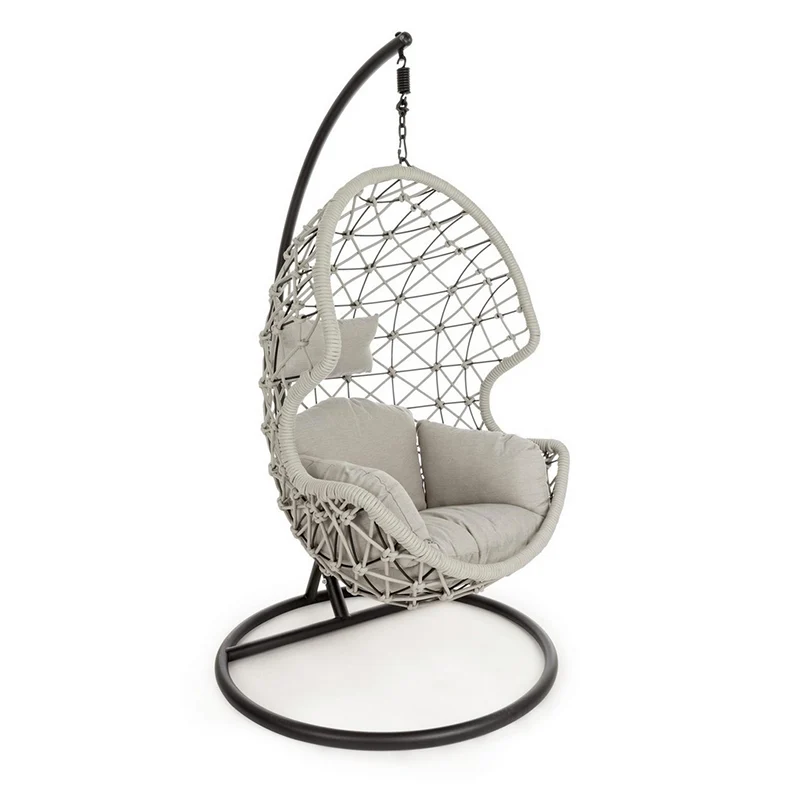 Andrea Bizzotto Sedia Poltrona Sospesa Dondolo Luxury Kelly H 1.86 Mt Antracite