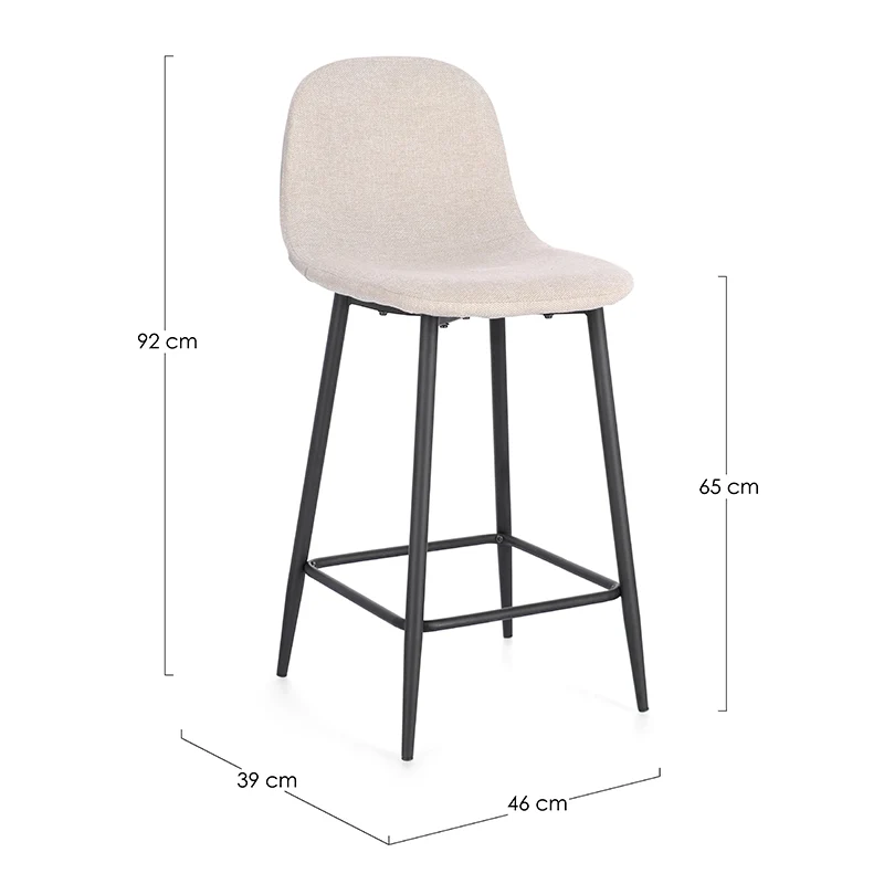 Andrea Bizzotto Sgabello da interni Irelia Beige H102 cm