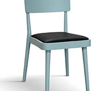 ANDROMEDA - sedia moderna ecopelle cm 48 x 45,5 x 79 h Azzurro Milani Home