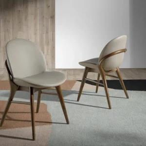 SEDIA RIVESTITA ECOPELLE CON STRUTTURA FRASSINO MASSICCIO ANGEL CERDA