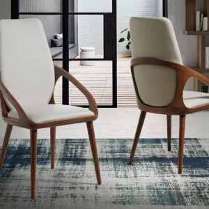 SEDIA RIVESTITA SIMILPELLE CON STRUTTURA LEGNO COLOR NOCE MINIMO 4 PEZZI ANGEL CERDA