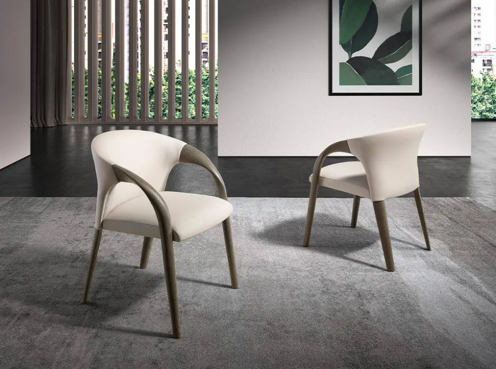 SEDIA SIMILPELLE CREMA MINIMO 4 PEZZI 5122 ANGEL CERDA