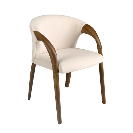 Sedia velluto color crema ANGEL CERDA