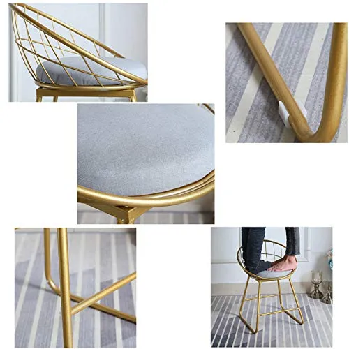 Moderno Sgabello da Bar sedie di Alta Sedia Semplice Ferro Battuto Sedia di Un Bar Oro Sgabello Altezza Seduta 65cm Modern...