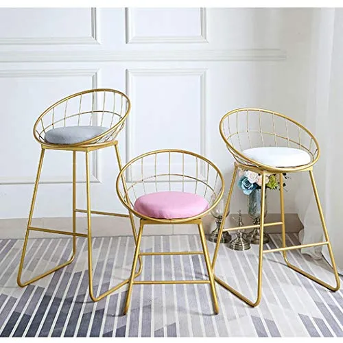 Moderno Sgabello da Bar sedie di Alta Sedia Semplice Ferro Battuto Sedia di Un Bar Oro Sgabello Altezza Seduta 65cm Modern...