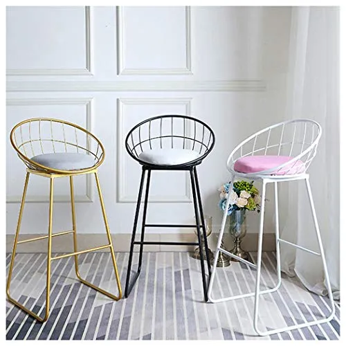 Moderno Sgabello da Bar sedie di Alta Sedia Semplice Ferro Battuto Sedia di Un Bar Oro Sgabello Altezza Seduta 65cm Modern...