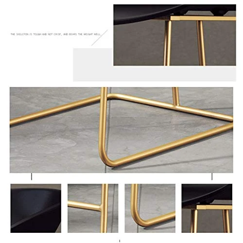 Set di 2Sgabelli da Bar Moderni Sedia Alta Cucina con Schienale di Ecopelle Gambe di Ferro Sgabelli Contemporanea Ferro Sc...