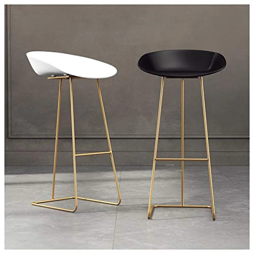 Set di 2Sgabelli da Bar Moderni Sedia Alta Cucina con Schienale di Ecopelle Gambe di Ferro Sgabelli Contemporanea Ferro Sc...