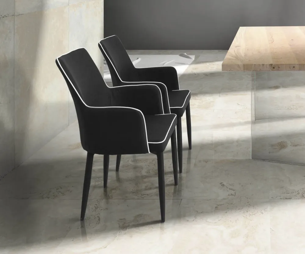 ANNABEL - poltrona tessuto Nero Milani Home