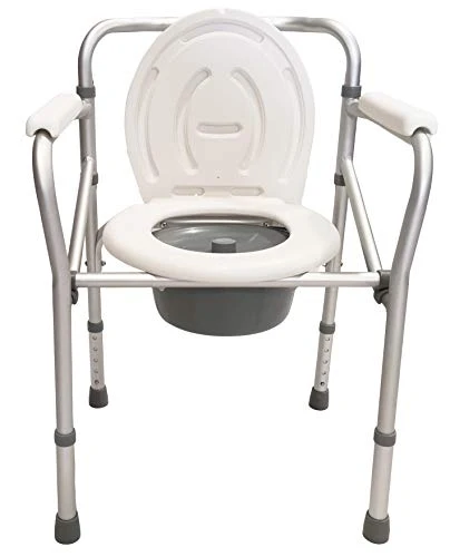 Sedia comoda pieghevole per WC o doccia, altezza regolabile 44-55cm AnteaMED