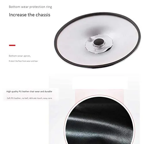 Sgabelli da bar, sedia da pranzo regolabile pelle PU, elevatore gas girevole 360 ° Sgabello da cucina con schienale Cafe T...