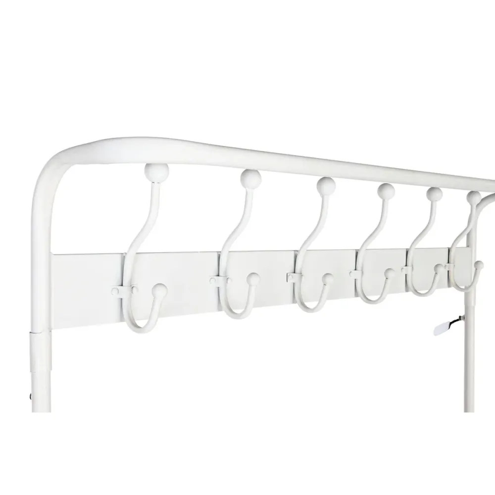 Appendiabiti con ripiano Home ESPRIT Bianco Metallo Loft 110 x 36 x 186 cm